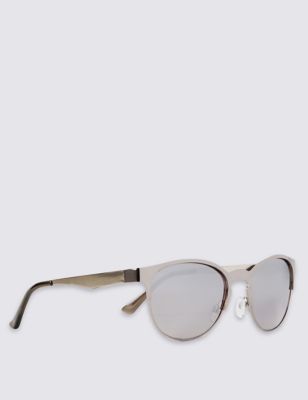 Sleek Metal Brow Sunglasses